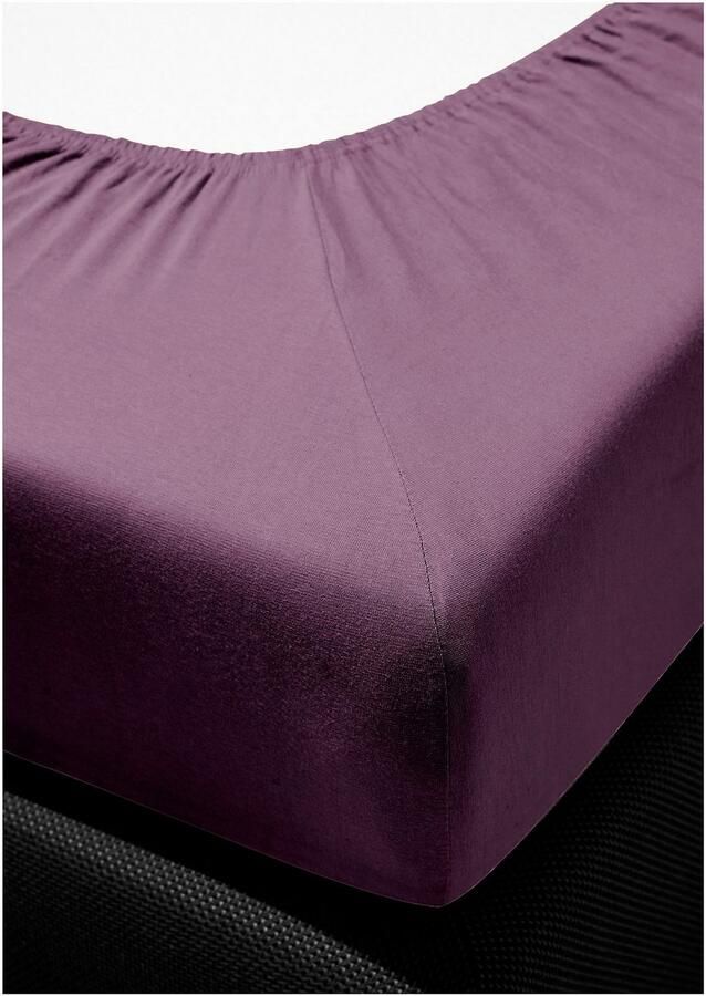 BIERBAUM Hoeslaken Jersey 95% katoen en 5% elastaan voor optimale zachtheid en rekbaarheid (1 stuk) - Foto 2