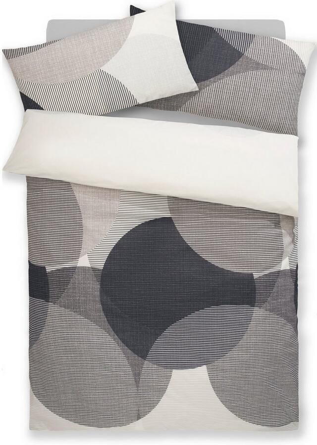 BIERBAUM Overtrekset Carla in mt. 135x200 of 155x220 cm Dekbedovertrek van katoen geometrische dekbedovertrek met ritssluiting (2-delig) - Foto 3