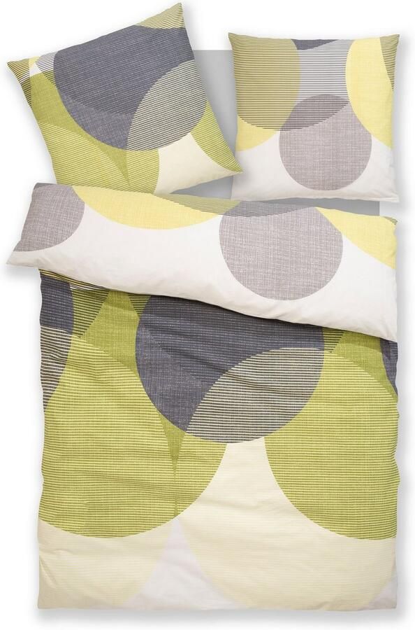 BIERBAUM Overtrekset Carla in mt. 135x200 of 155x220 cm Dekbedovertrek van katoen geometrische dekbedovertrek met ritssluiting (2-delig) - Foto 5