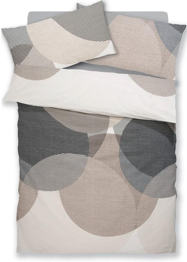 BIERBAUM Overtrekset Carla in mt. 135x200 of 155x220 cm Dekbedovertrek van katoen geometrische dekbedovertrek met ritssluiting (2-delig) - Foto 2