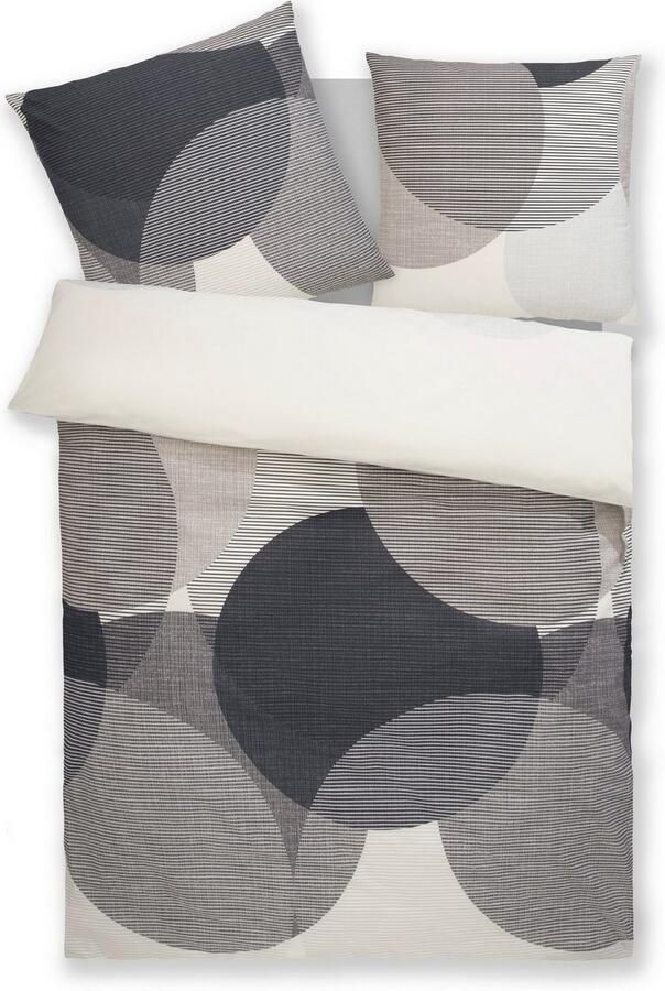 BIERBAUM Overtrekset Carla in mt. 135x200 of 155x220 cm Dekbedovertrek van katoen geometrische dekbedovertrek met ritssluiting (2-delig) - Foto 8