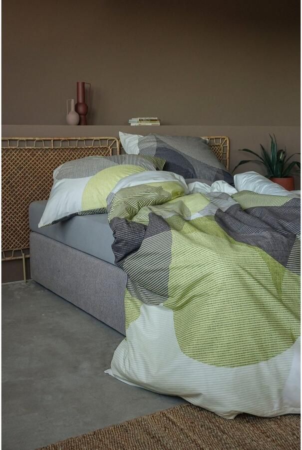 BIERBAUM Overtrekset Carla in mt. 135x200 of 155x220 cm Dekbedovertrek van katoen geometrische dekbedovertrek met ritssluiting (2-delig) - Foto 4