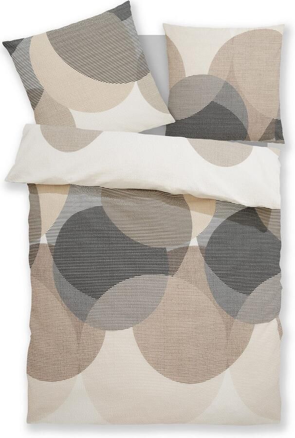 BIERBAUM Overtrekset Carla in mt. 135x200 of 155x220 cm Dekbedovertrek van katoen geometrische dekbedovertrek met ritssluiting (2-delig) - Foto 2