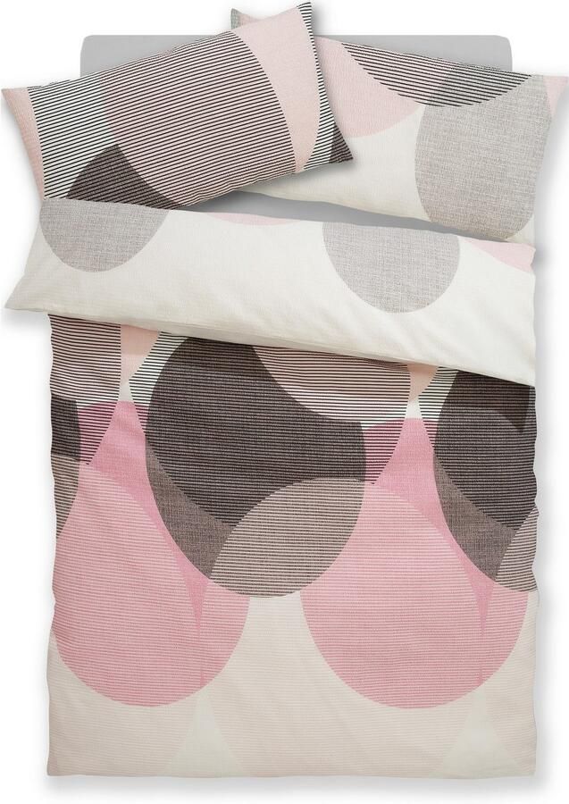 BIERBAUM Overtrekset Carla in mt. 135x200 of 155x220 cm Dekbedovertrek van katoen geometrische dekbedovertrek met ritssluiting (2-delig) - Foto 5