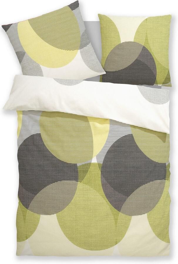 BIERBAUM Overtrekset Carla in mt. 135x200 of 155x220 cm Dekbedovertrek van katoen geometrische dekbedovertrek met ritssluiting (2-delig) - Foto 5