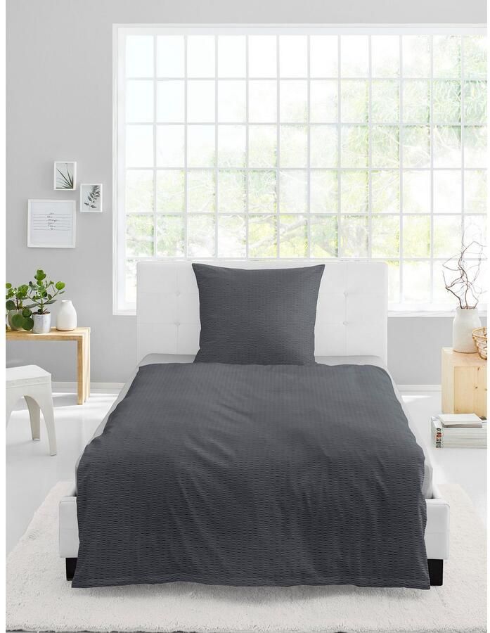 BIERBAUM Overtrekset Chic uni Stijlvol unidesign: Modern en elegant voor elke slaapkamer - Foto 2