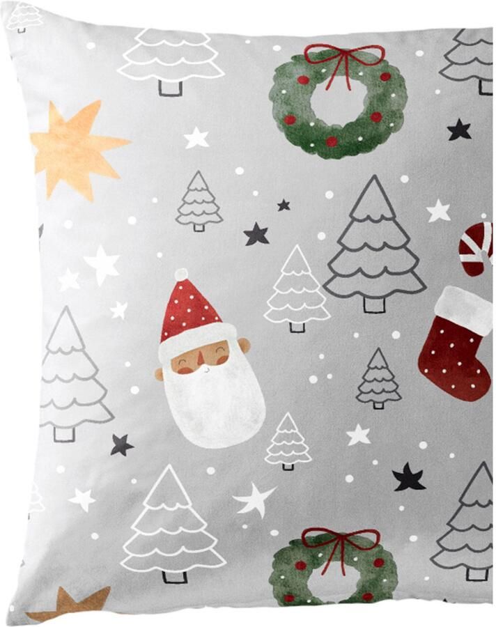 BIERBAUM Overtrekset Kabouter 100% katoen flanel verschillende kerstontwerpen (2-delig)