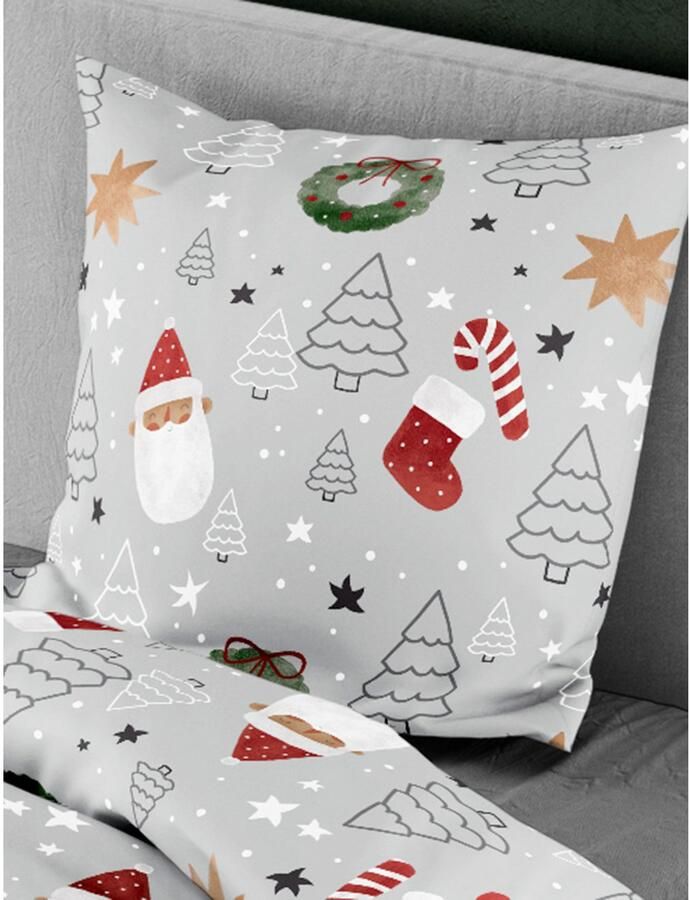 BIERBAUM Overtrekset Kabouter 100% katoen flanel verschillende kerstontwerpen (2-delig) - Foto 3