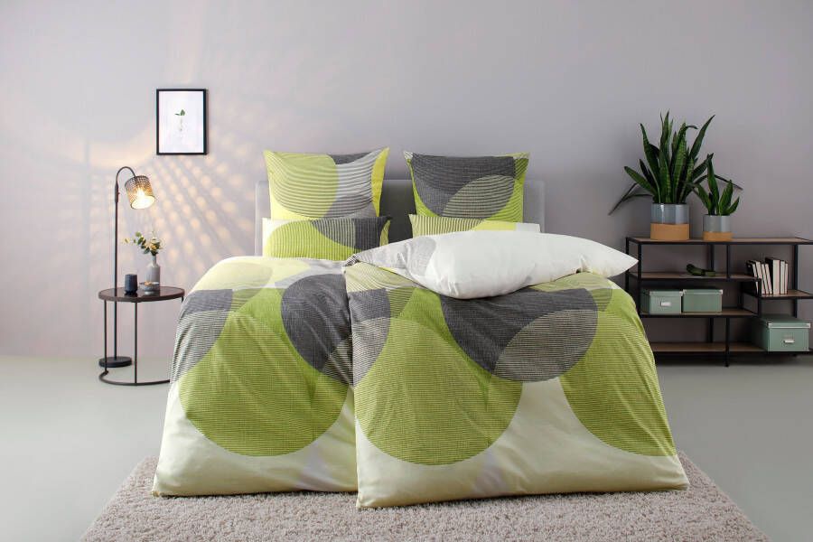 BIERBAUM Overtrekset Carla in mt. 135x200 of 155x220 cm Dekbedovertrek van katoen geometrische dekbedovertrek met ritssluiting (2-delig) - Foto 9