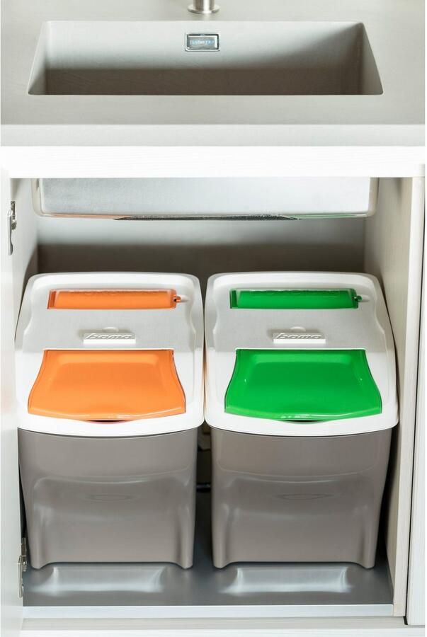 Bischof Bama Afvalscheidsysteem Afvalverzamelaar-set POKER 4 PLUS (4 stuks) - Foto 5