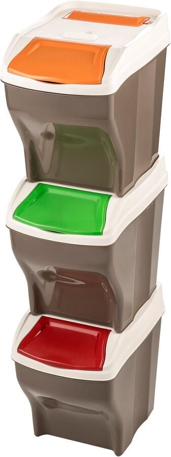 Bischof Bama Afvalscheidsysteem POKER 3 PLUS Inhoud per stuk 27 liter gemaakt in Europa (3 stuks) - Foto 5