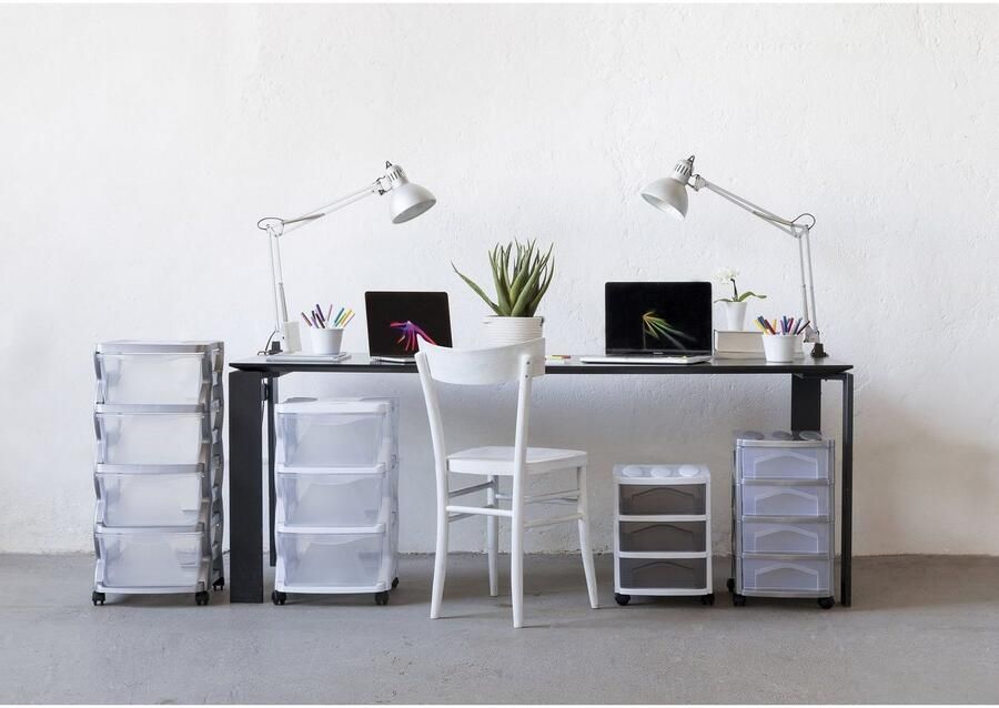 Bischof Bama Trolley Rolli 3 dozen met elk 43 8 l inhoud kunststof (4 stuks) - Foto 3