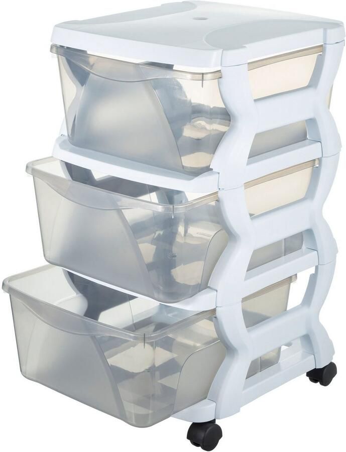 Bischof Bama Trolley Rolli 3 dozen met elk 43 8 l inhoud kunststof (4 stuks) - Foto 2