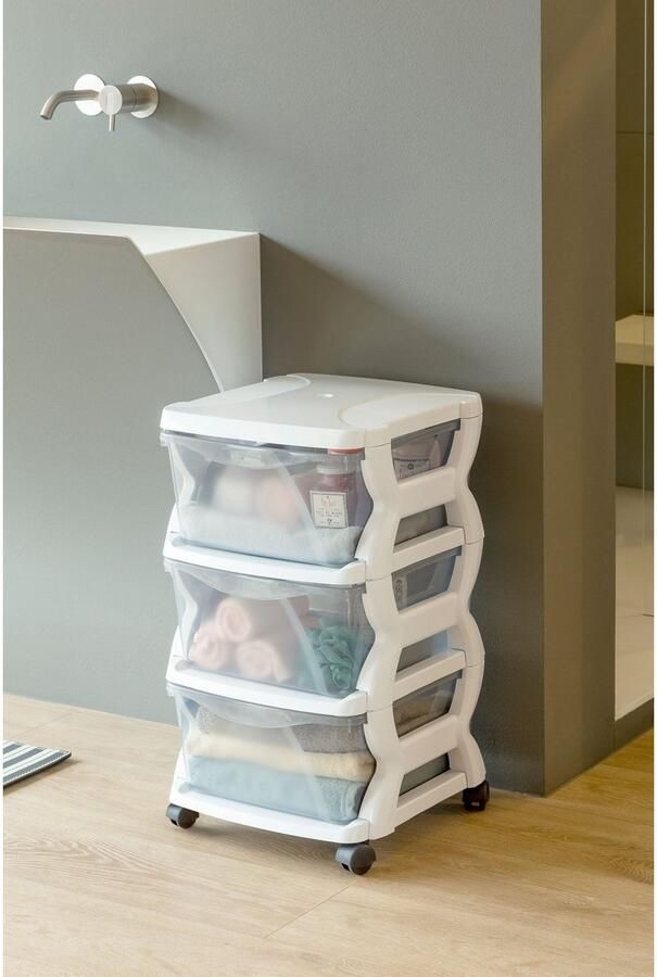 Bischof Bama Trolley Rolli 3 dozen met elk 43 8 l inhoud kunststof (4 stuks) - Foto 4