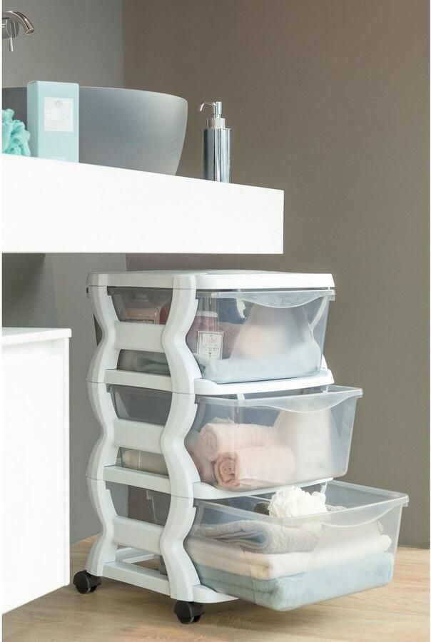 Bischof Bama Trolley Rolli 3 dozen met elk 43 8 l inhoud kunststof (4 stuks) - Foto 5