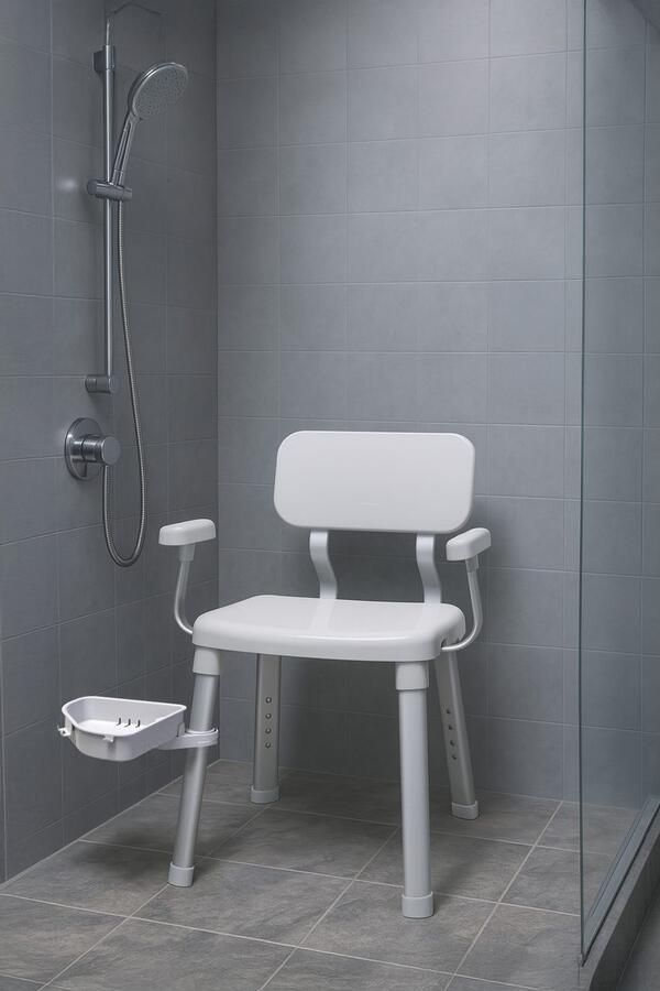 Bischof Douche en badkrukjes Splash Deluxe met zwenkbaar planchet 28x21cm - Foto 6