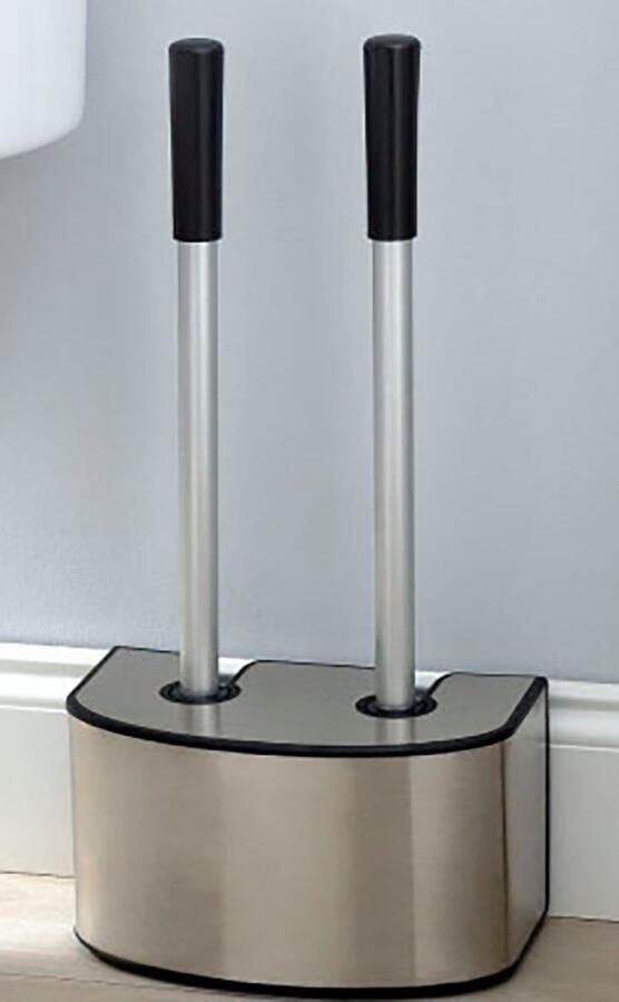 Bischof Toiletset Kendo Plopper en WC-borstel van keramiekvriendelijk siliconen aluminium steel (set) - Foto 2