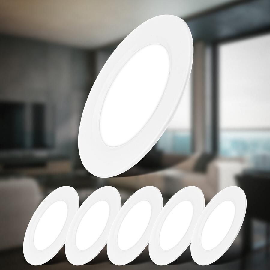 B.K.Licht Inbouwlamp BK_EL1618 6-delig set LED inbouwspots ultra-dun IP20 plafondspots (6-delig) - Foto 2