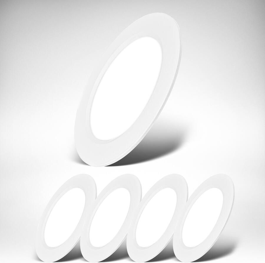 B.K.Licht Inbouwlamp BK_EL1619 5-delig set LED inbouwspots ultra-dun IP20 plafondspots (5-delig)