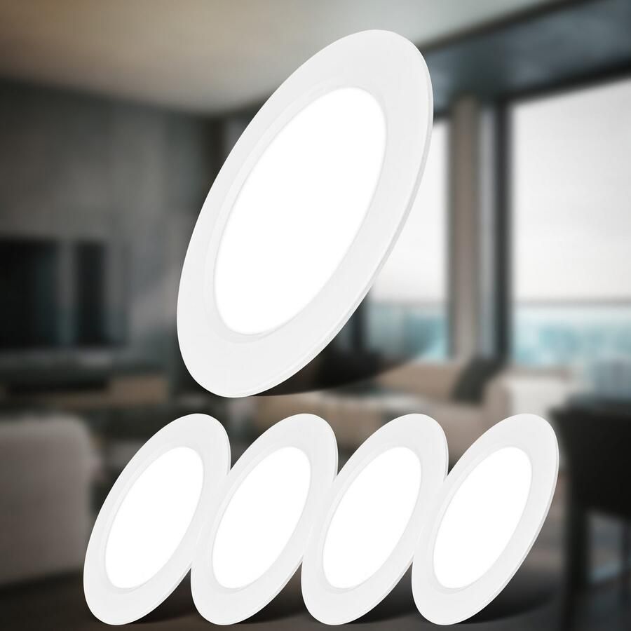 B.K.Licht Inbouwlamp BK_EL1619 5-delig set LED inbouwspots ultra-dun IP20 plafondspots (5-delig) - Foto 3