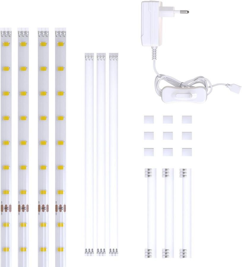 B.K.Licht Led-strepen Lacerta 2m led band set 4 strips onderbouwlamp inclusief connector - Foto 8