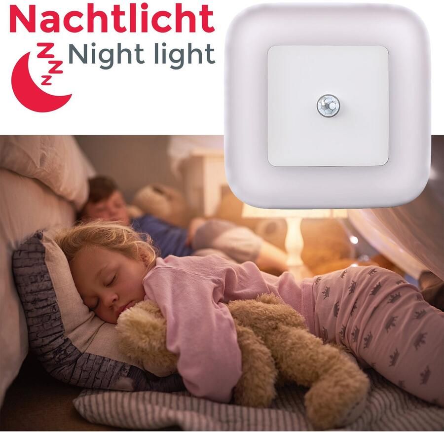 B.K.Licht Lednachtlampje Start Nachtlicht ganglicht bewegingssensor schemersensor 2-delige set (2 stuks) - Foto 7