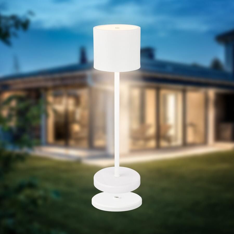 B.K.Licht Tafellamp voor buiten BK_TL1607 Accu tafellamp met oplaadstation 3-niveau touchdimmer IP44 (1 stuk) - Foto 3