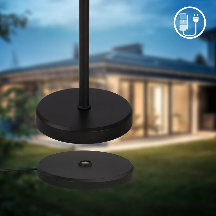 B.K.Licht Tafellamp voor buiten BK_TL1608 Accu tafellamp met oplaadstation 3-niveau touchdimmer IP44 (1 stuk) - Foto 5