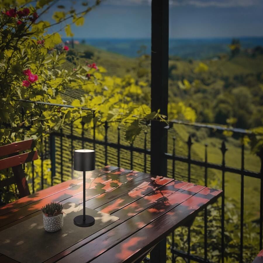 B.K.Licht Tafellamp voor buiten BK_TL1608 Accu tafellamp met oplaadstation 3-niveau touchdimmer IP44 (1 stuk) - Foto 7