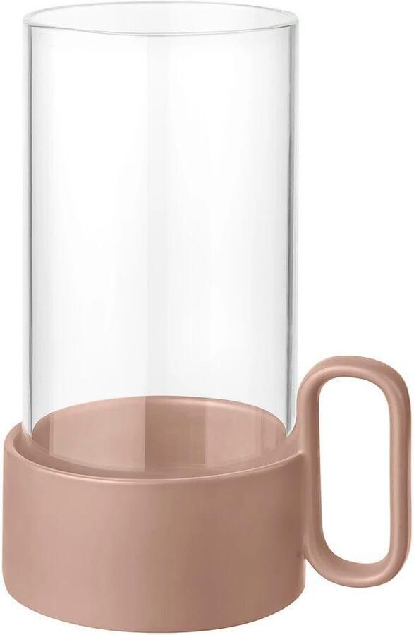 BLOMUS Kandelaar Windlicht YURAGI van steengoed en glas hoogte ca. 21 cm (1 stuk) - Foto 4