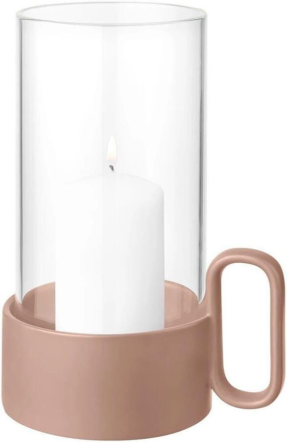 BLOMUS Kandelaar Windlicht YURAGI van steengoed en glas hoogte ca. 21 cm (1 stuk) - Foto 3