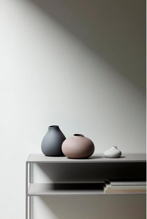 BLOMUS Siervaas NONA van porselein ongeglazuurd Vaas in 3 verschillende en bijzondere vormen (set 3 stuks) - Foto 8