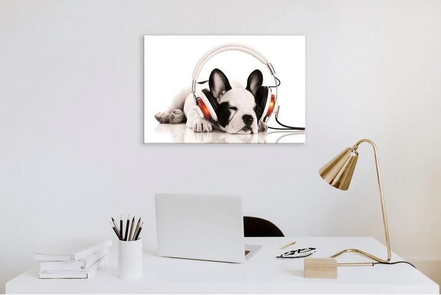 Bönninghoff Artprint op linnen Hond met hoofdtelefoon (1 stuk) - Foto 2