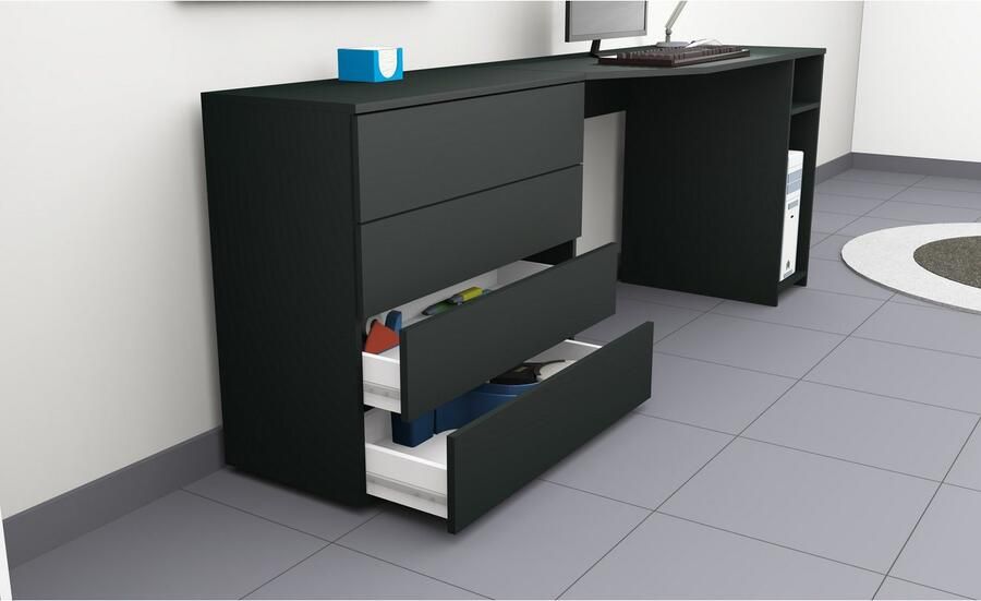 Borchardt Möbel Bureau Vaasa Breedte 196 cm push-to-openfunctie - Foto 5