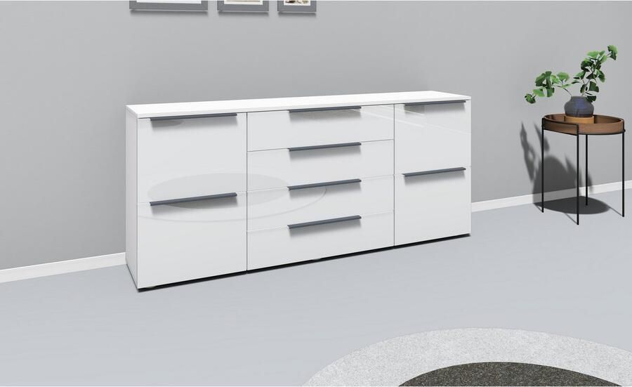 Borchardt Möbel Dressoir Tom Breedte 166 cm verstelbare legplanken gelakte alu-profielgrepen - Foto 4