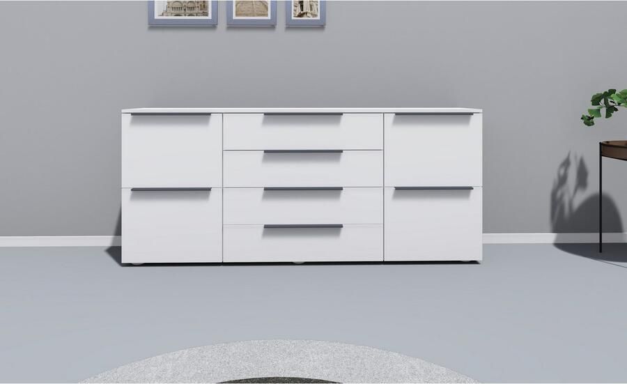 Borchardt Möbel Dressoir Tom Breedte 166 cm verstelbare legplanken gelakte alu-profielgrepen - Foto 3