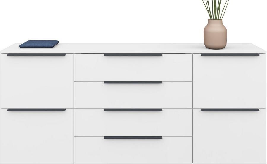 Borchardt Möbel Dressoir Tom Breedte 166 cm verstelbare legplanken gelakte alu-profielgrepen - Foto 2