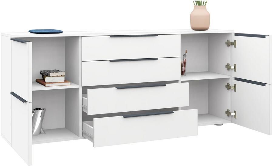Borchardt Möbel Dressoir Tom Breedte 166 cm verstelbare legplanken gelakte alu-profielgrepen - Foto 5