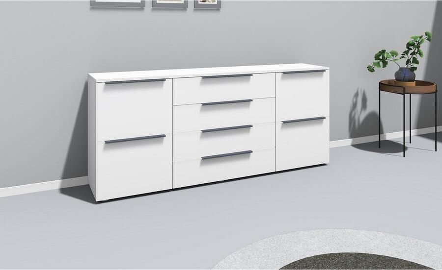 Borchardt Möbel Dressoir Tom Breedte 166 cm verstelbare legplanken gelakte alu-profielgrepen - Foto 4