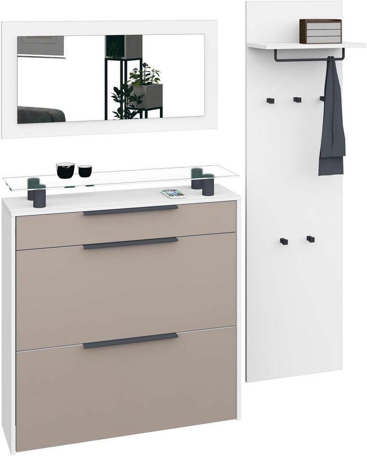 Borchardt Möbel Halmeubelset Tom Schoenenkast hangend (3-delig)