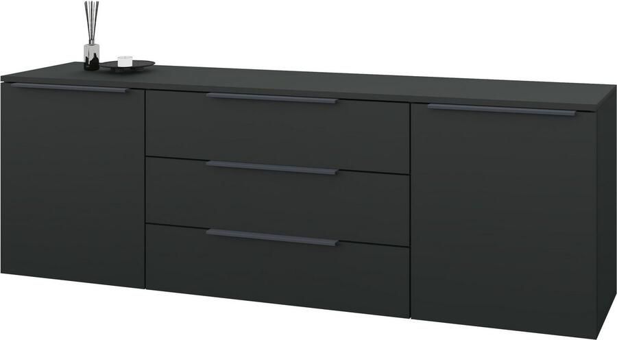 Borchardt Möbel Kast Tom Aluminium grepen in grafietgrijs mat in hoogte verstelbare legplanken - Foto 4