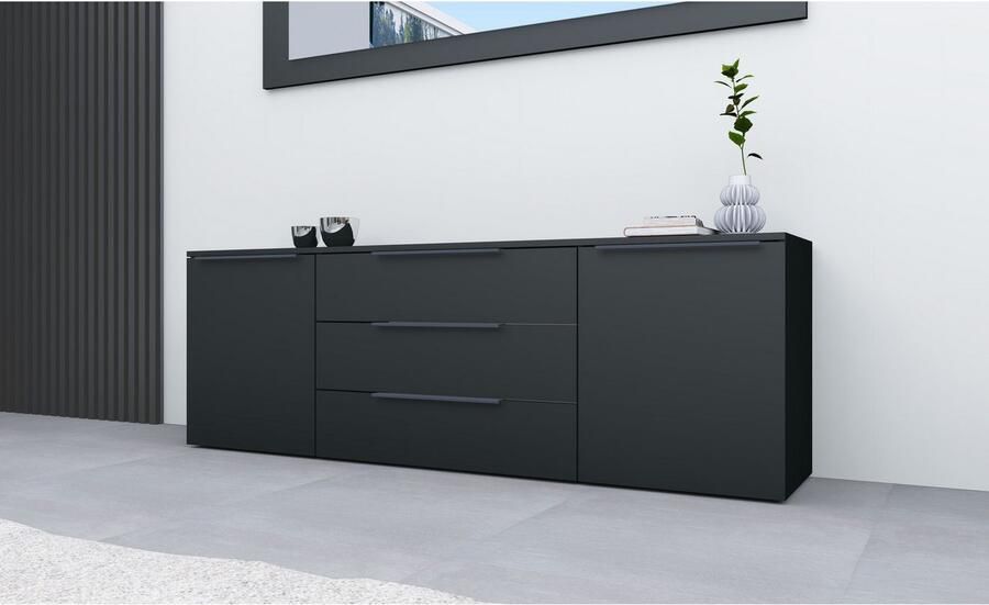 Borchardt Möbel Kast Tom Aluminium grepen in grafietgrijs mat in hoogte verstelbare legplanken - Foto 2