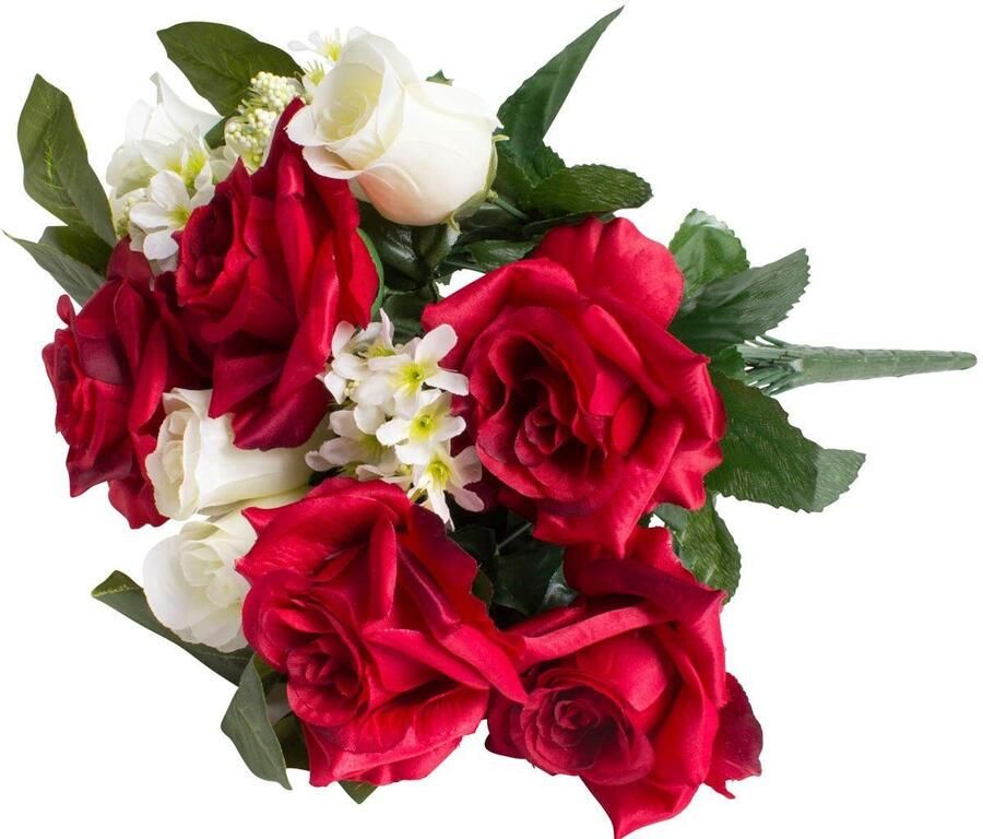 Botanic-Haus Kunstbloem Bos rozen (1 stuk)