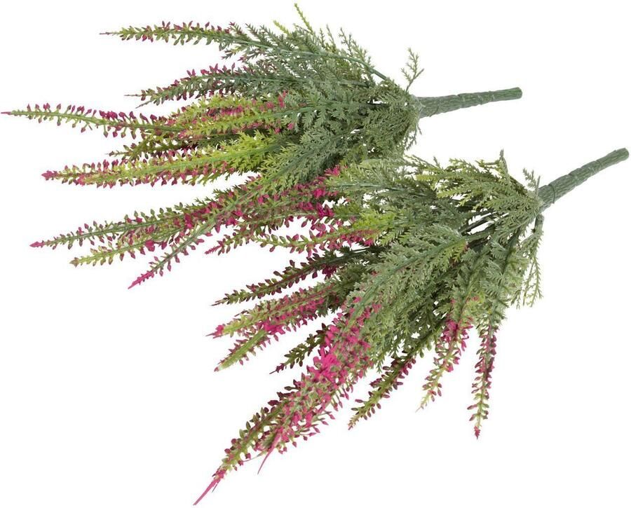 Botanic-Haus Kunstbloem Heide met 15 stelen (set 2 stuks)