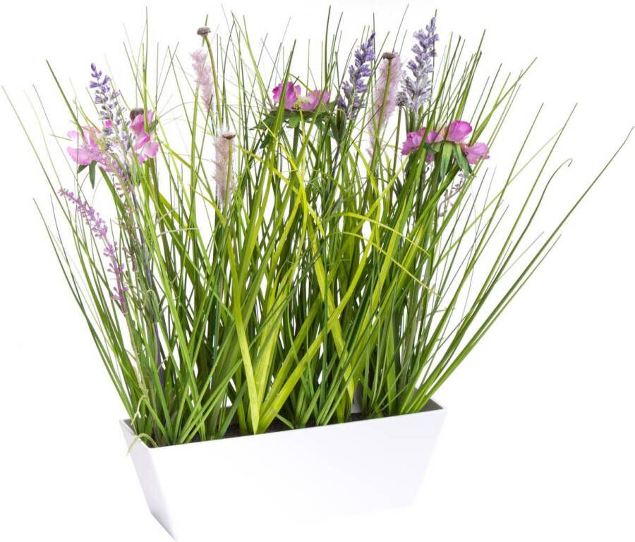 Botanic-Haus Kunstbloem Veldbloemen in een kunststof pot (1 stuk) - Foto 2