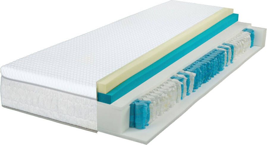 Breckle Pocketveringsmatras EvoX Feel 1000 Tweezijdig te gebruiken matras met twee verschillend stevige ligzijden hoogte 27 cm