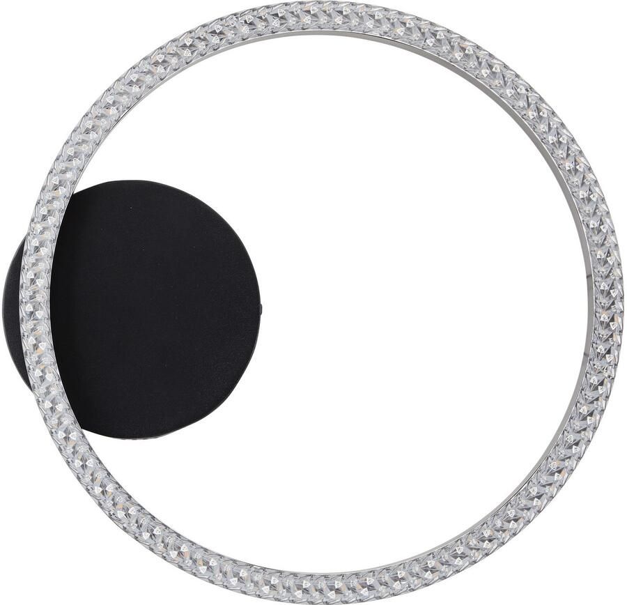 BreLight Led-plafondlamp AURELIA Kristaloptiek Ø 30 cm 1400 lm 3000 K metaal kunststof zwart - Foto 2