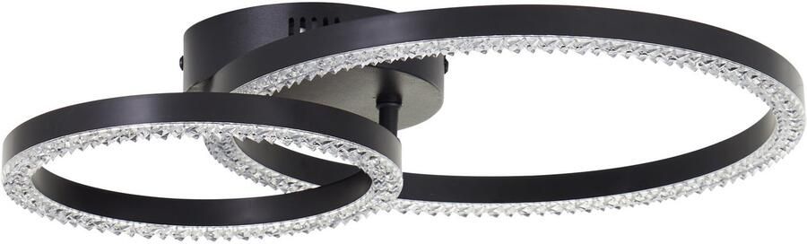 BreLight Led-plafondlamp AURELIA Kristaloptiek 30 x 40 cm 2300 lm 3000 K draaibaar zwart - Foto 4