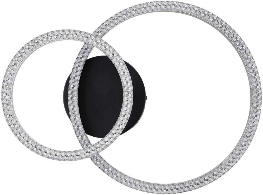 BreLight Led-plafondlamp AURELIA Kristaloptiek 30 x 40 cm 2300 lm 3000 K draaibaar zwart - Foto 2