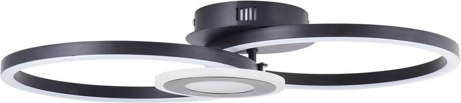 BreLight Led-plafondlamp Bray 30 x 52 cm 2900 lm 3000 k warmwit metaal zwart - Foto 8